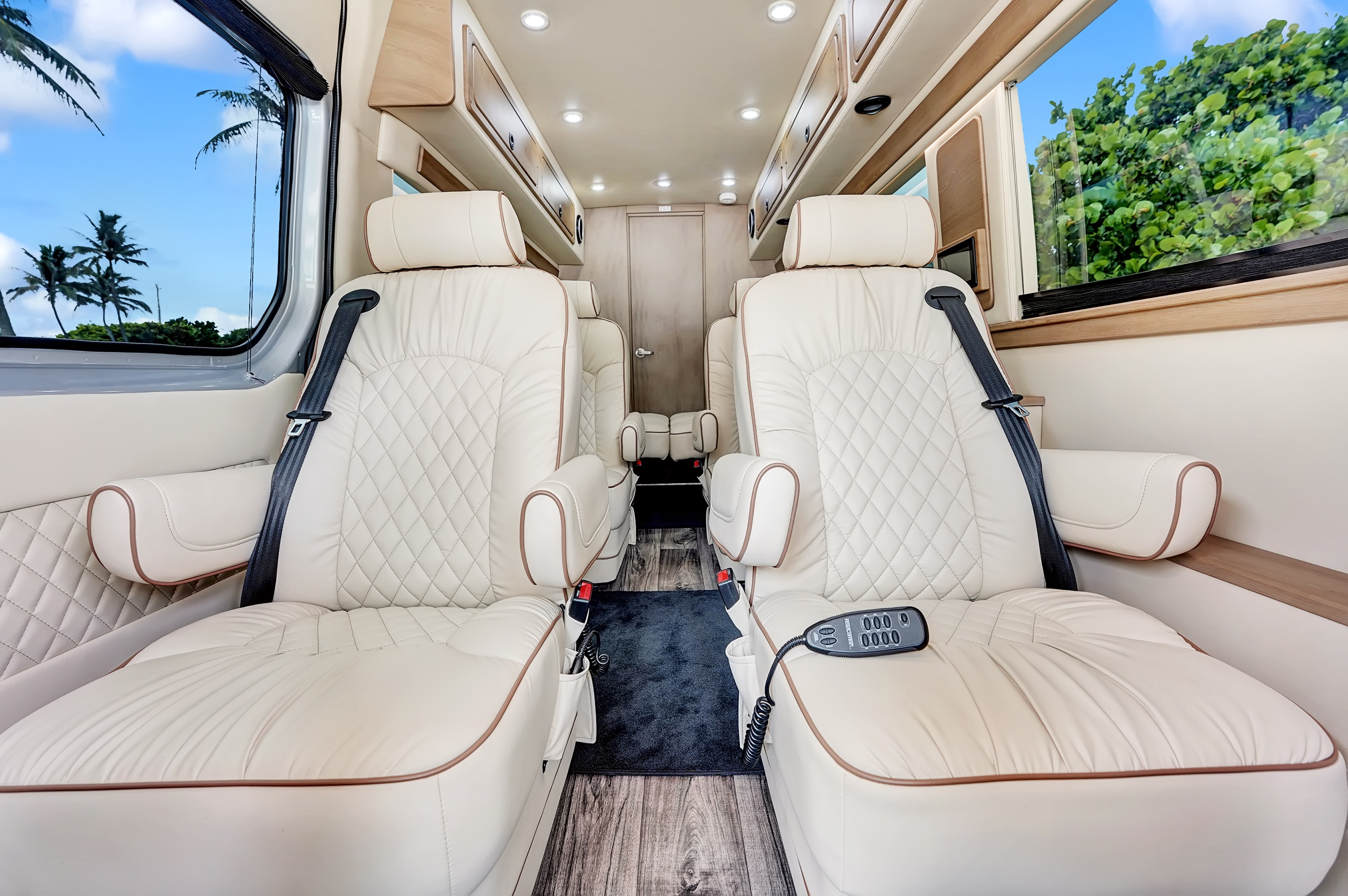Sterling Route luxury van — interior panorama
